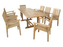 Anderson Teak Bahama Stackable Sahara 9-Pieces Rectangular Dining Set B Set-80