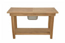 Anderson Teak Nautilus Console Table w/ SS Container TB-4821