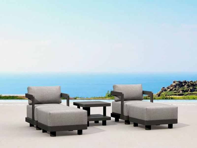 Anderson Teak SET-905-AL 5-pc Granada Aluminum Deep Seating SET-905-AL