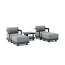 Anderson Teak SET-905-AL 5-pc Granada Aluminum Deep Seating SET-905-AL