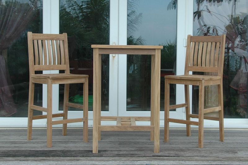 Anderson Teak Bahama Avalon 3-Pieces Square Bar Set Set-10