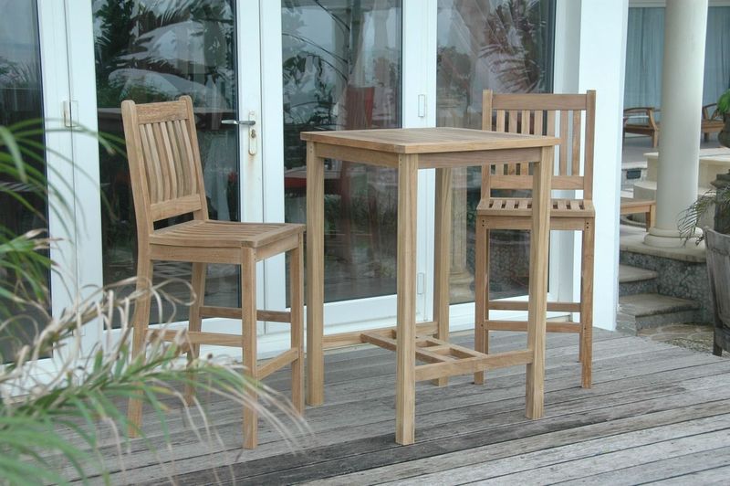 Anderson Teak Bahama Avalon 3-Pieces Square Bar Set Set-10