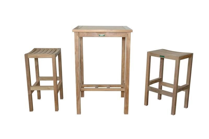 Anderson Teak Bahama Avalon 3-Pieces Square Bar Set Set-10