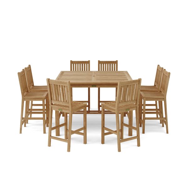 Anderson Teak Windsor Avalon 9-Pieces Square Bar Set Set-121