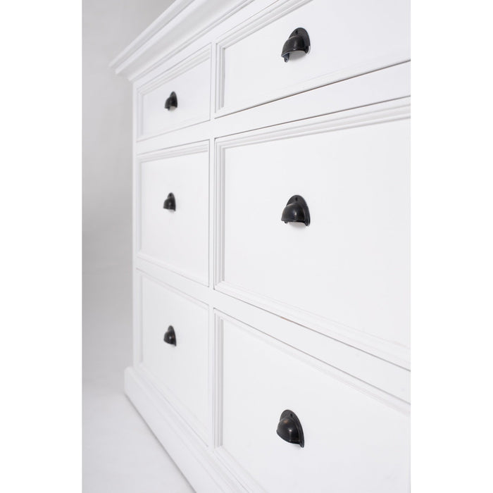 NovaSolo Halifax 6 Drawer Double Dresser in Pure White B182