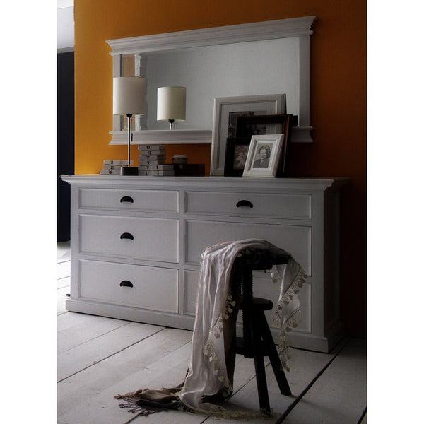 NovaSolo Halifax 6 Drawer Double Dresser in Pure White B182