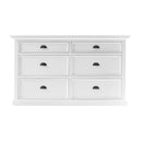 NovaSolo Halifax 6 Drawer Double Dresser in Pure White B182