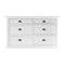 NovaSolo Halifax 6 Drawer Double Dresser in Pure White B182