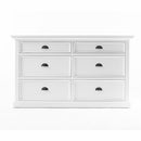 NovaSolo Halifax 6 Drawer Double Dresser in Pure White B182