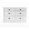 NovaSolo Halifax 6 Drawer Double Dresser in Pure White B182