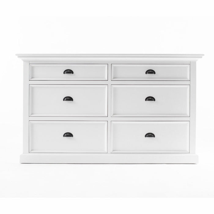 NovaSolo Halifax 6 Drawer Double Dresser in Pure White B182