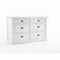 NovaSolo Halifax 6 Drawer Double Dresser in Pure White B182