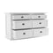 NovaSolo Halifax 6 Drawer Double Dresser in Pure White B182