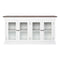 NovaSolo Halifax Accent Display Buffet with 4 Glass Doors in White Distress & Deep Brown B184TWD