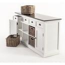 NovaSolo Halifax Contrast Buffet with 4 Baskets In Classic White & Black B189CT