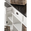 NovaSolo Halifax Contrast Buffet with 4 Baskets In Classic White & Black B189CT