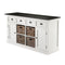 NovaSolo Halifax Contrast Buffet with 4 Baskets In Classic White & Black B189CT