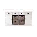 NovaSolo Halifax Accent Buffet with 4 Baskets Two-tone B189TWD