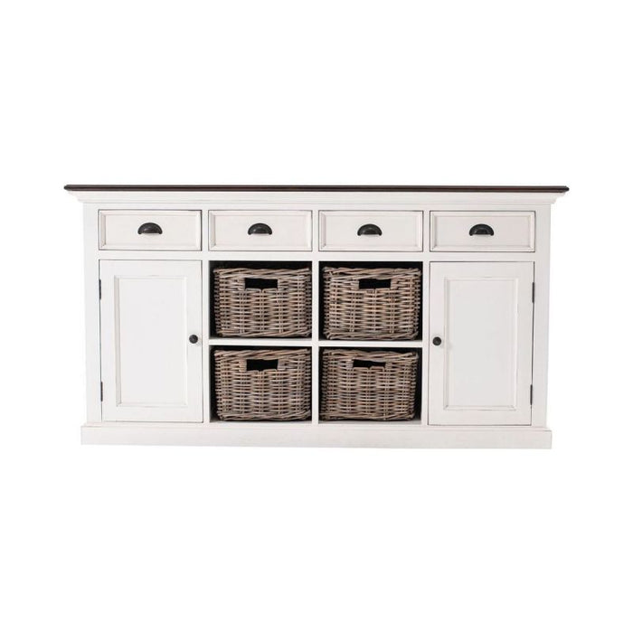 NovaSolo Halifax Accent Buffet with 4 Baskets Two-tone B189TWD