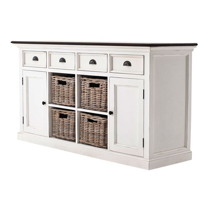 NovaSolo Halifax Accent Buffet with 4 Baskets Two-tone B189TWD