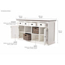 NovaSolo Halifax Accent Buffet with 4 Baskets Two-tone B189TWD