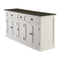 NovaSolo Halifax Contrast Buffet In Classic White & Black B190CT