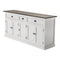 NovaSolo Halifax Accent Buffet In White Distress & Deep Brown B190TWD