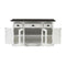 NovaSolo Halifax Contrast Buffet with 4 Doors 3 Drawers In Classic White & Black B191CT