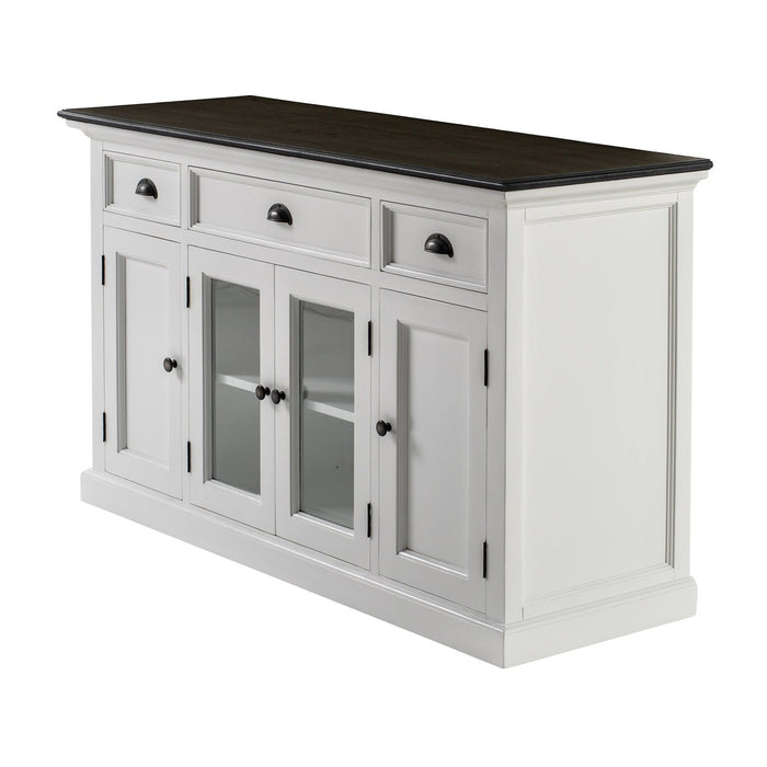 NovaSolo Halifax Contrast Buffet with 4 Doors 3 Drawers In Classic White & Black B191CT