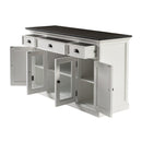 NovaSolo Halifax Contrast Buffet with 4 Doors 3 Drawers In Classic White & Black B191CT