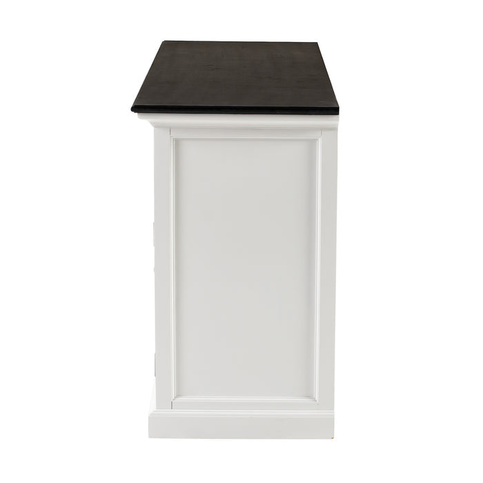 NovaSolo Halifax Contrast Buffet with 4 Doors 3 Drawers In Classic White & Black B191CT