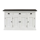 NovaSolo Halifax Contrast Buffet with 4 Doors 3 Drawers In Classic White & Black B192CT