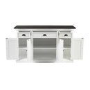 NovaSolo Halifax Contrast Buffet with 4 Doors 3 Drawers In Classic White & Black B192CT