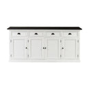 NovaSolo Halifax Contrast Buffet In Classic White & Black B194CT