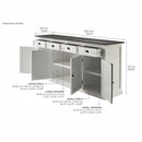 NovaSolo Halifax Contrast Buffet In Classic White & Black B194CT