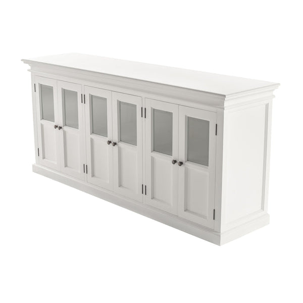 NovaSolo Halifax Buffet with 6 Glass Doors in Classic White B195