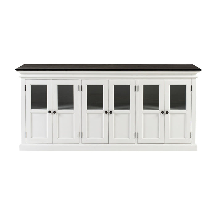 NovaSolo Halifax Contrast Buffet with 6 Glass Doors In Classic White & Black B195CT