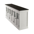 NovaSolo Halifax Contrast Buffet with 6 Glass Doors In Classic White & Black B195CT