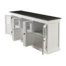 NovaSolo Halifax Contrast Buffet with 6 Glass Doors In Classic White & Black B195CT