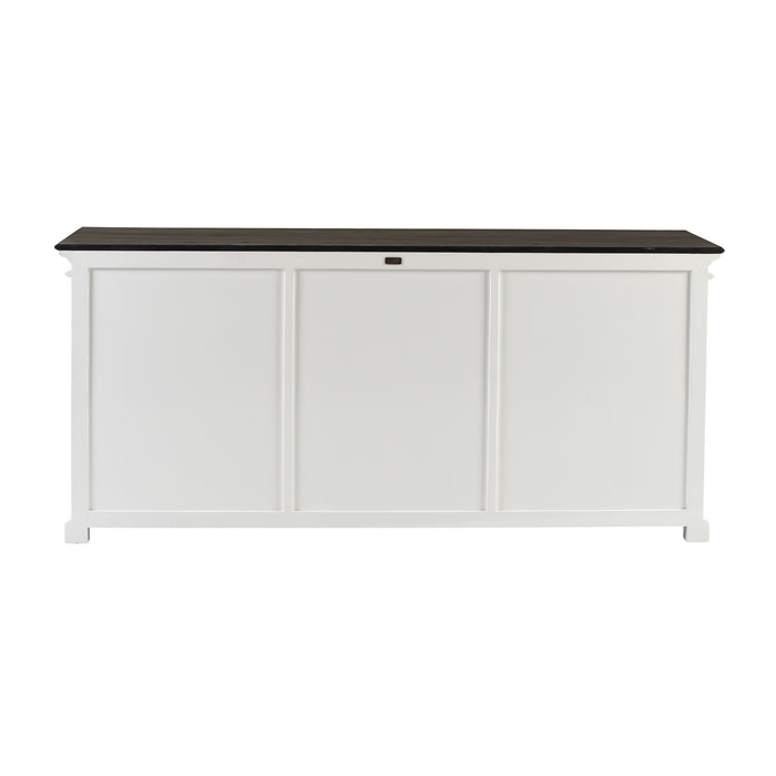 NovaSolo Halifax Contrast Buffet with 6 Glass Doors In Classic White & Black B195CT