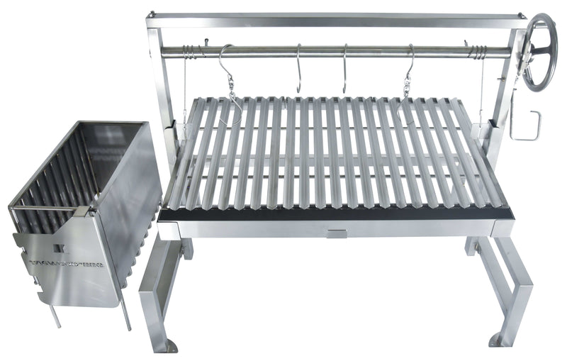 Tagwood BBQ Insert Style Argentine Santa Maria Wood Fire & Charcoal Gaucho Grill without firebricks | BBQ09SS