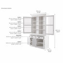 NovaSolo Halifax Glass-Display Hutch Unit White BCA594