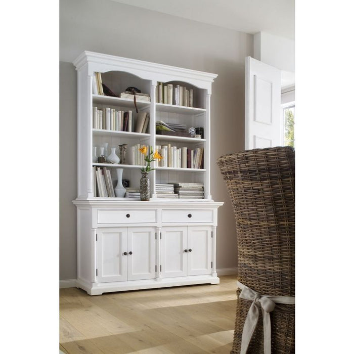 NovaSolo Provence Cabinet with Hutch White BCA595