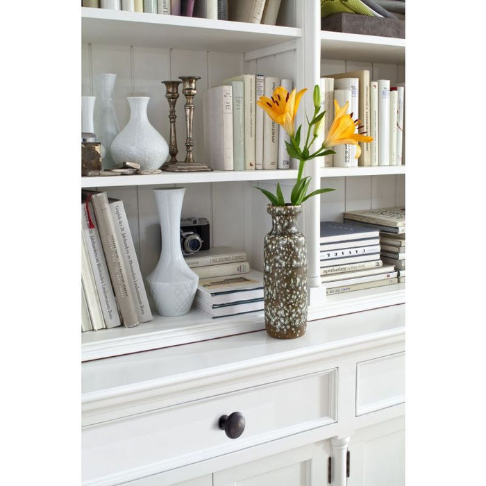 NovaSolo Provence Cabinet with Hutch White BCA595