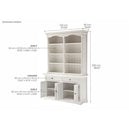 NovaSolo Provence Cabinet with Hutch White BCA595