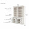 NovaSolo Halifax Hutch Bookcase Unit White BCA599