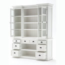 NovaSolo Halifax Library Hutch with Basket Set White BCA600