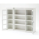 NovaSolo Halifax Library Hutch with Basket Set White BCA600