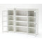 NovaSolo Halifax Library Hutch with Basket Set White BCA600