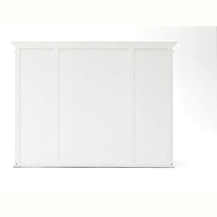 NovaSolo Halifax Library Hutch with Basket Set White BCA600